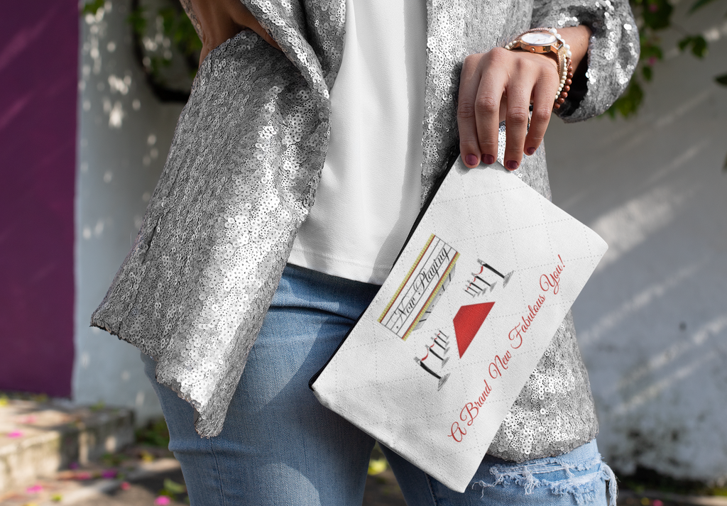 A Brand New Beautiful You inspirational quote zipper pouch