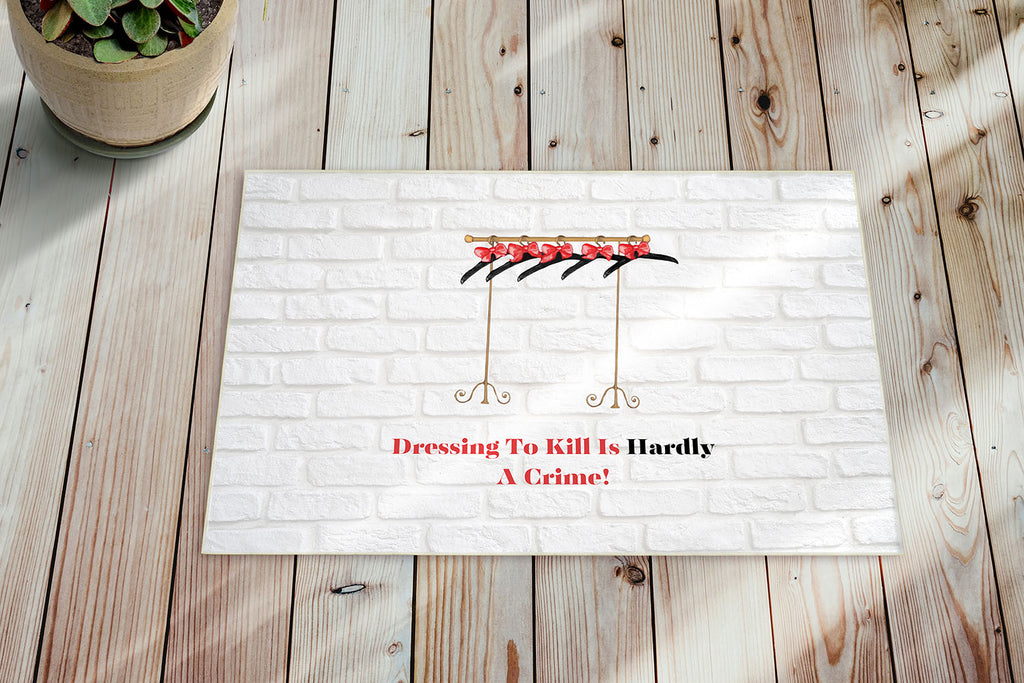 There's nothing like an inspirational quote area rug to give life to your space. This 24x36 beauty will celebrate the fashionista you are in any room in your home.