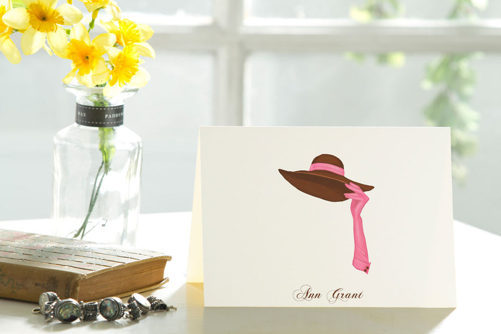 The Brown Hat - Set of 25 Personalized Note Cards