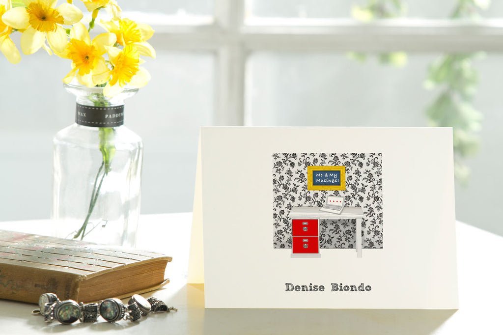 The Blogger - Set of 50 Personalized Note Cards