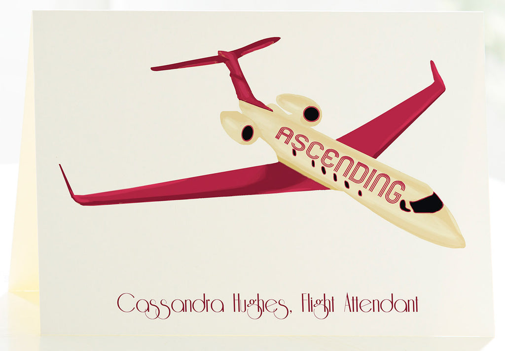 The Flight Attendant - Set of 50 Personalized Note Cards