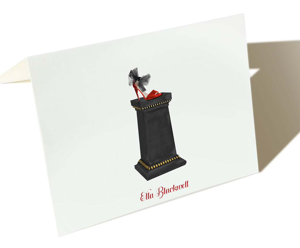 The Pedestal & Stiletto - Set of 25 Personalized Note Cards