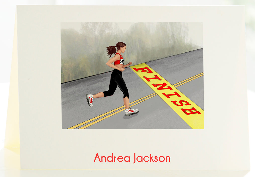 The Runner - Set of 25 Personalized Note Cards