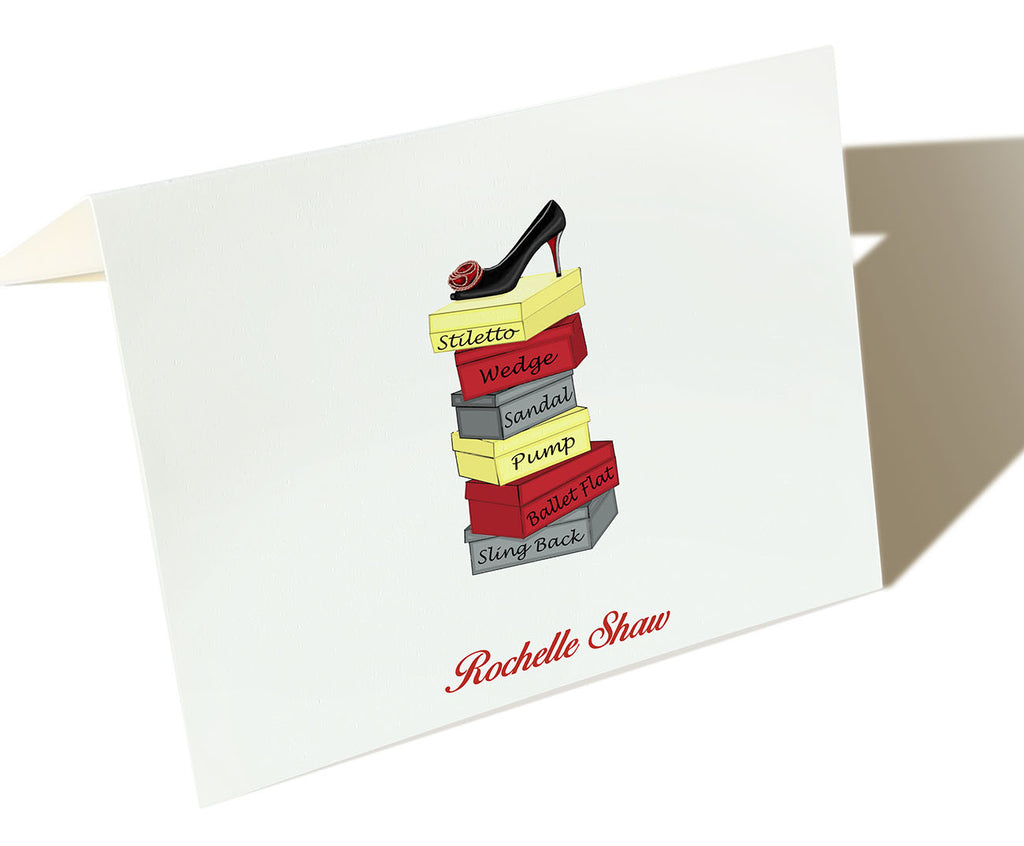 The Shoe Addict - Set of 25 Personalized Note Cards