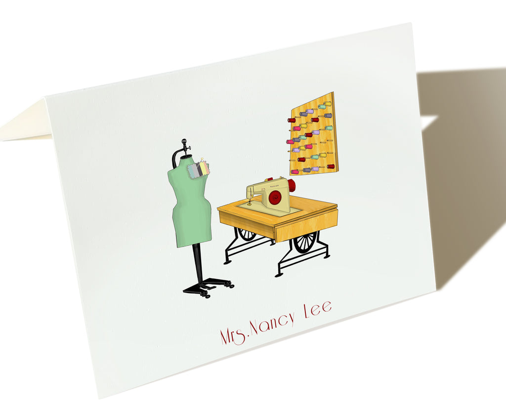 The Tailor - Set of 25 Personalized Note Cards