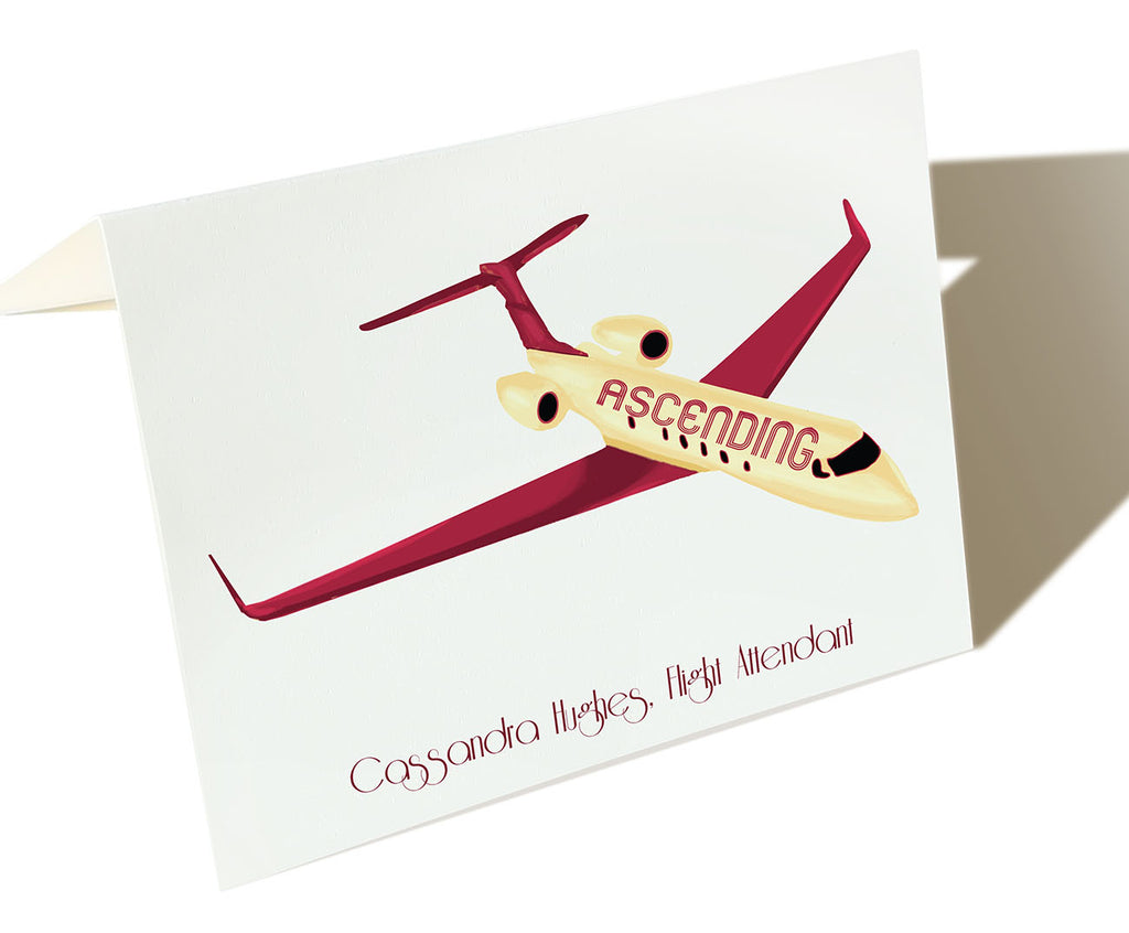The Flight Attendant - Set of 50 Personalized Note Cards