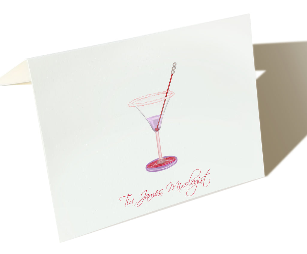 The Mixologist - Set of 50 Personalized Note Cards